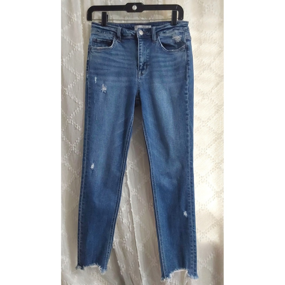 Flying Monkey Distressed High Rise Cropped Ankle Jeans Size  27